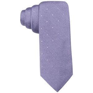 Ryan Seacrest Mens Dotted Self-tied Necktie, Purple, One Size, DM